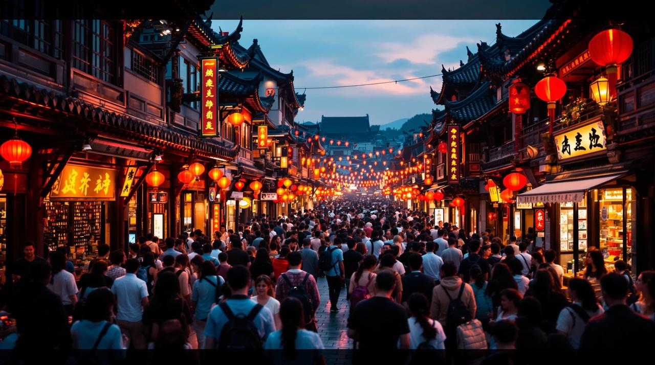 外网吃瓜社会观察：某网红城市一夜之间爆火出圈，游客蜂拥而至